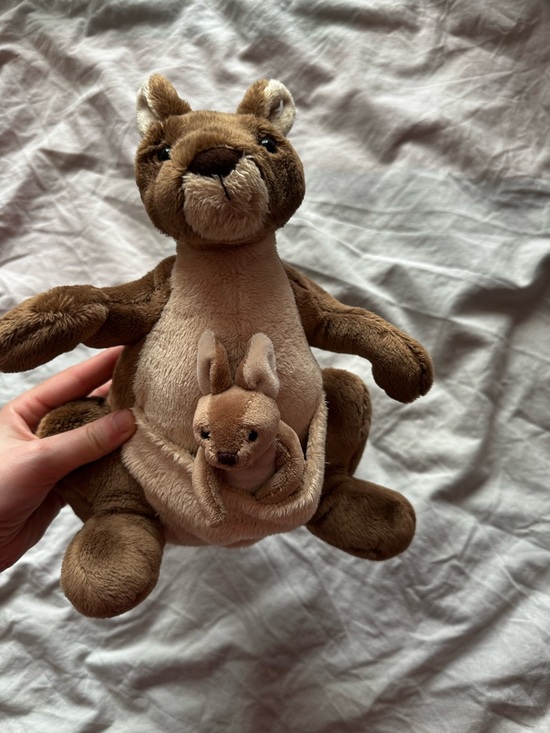 Gund Other - Plush Kangaroo with Joey - Soft Brown Stuffed Animal
l